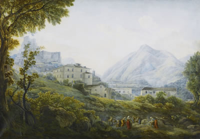 Abraham Louis Rodolphe Ducros : A VIEW OF SUBIACO