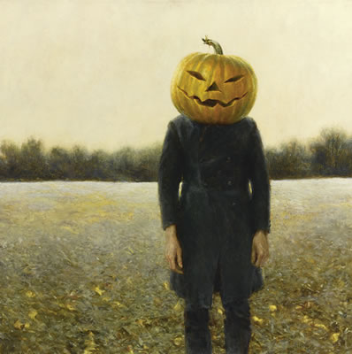 Jamie Wyeth : PUMPKINHEAD–SELF-PORTRAIT