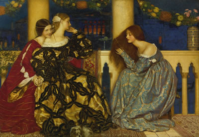 Frank Cadogan Cowper : VENETIAN LADIES LISTENING TO THE SERENADE