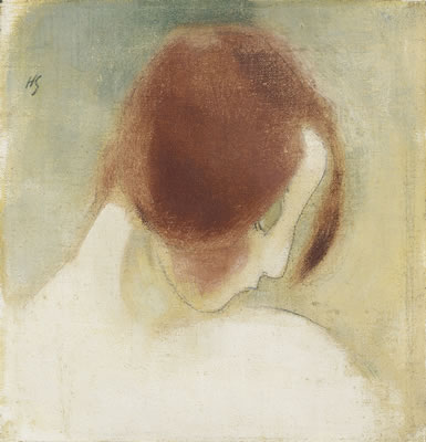 Helene Schjerfbeck : THE RED-HAIRED GIRL II