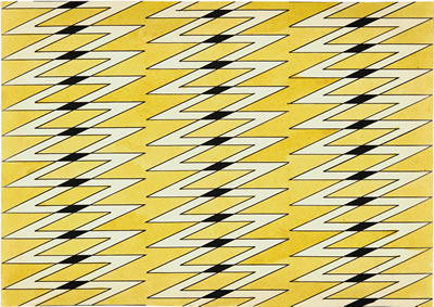 Varvara Fiodorovna Stepanova : TEXTILE DESIGN IN YELLOW AND BLACK