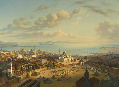 Hubert Sattler : CONSTANTINOPLE FROM THE FIRE TOWER OF BEYAZIT