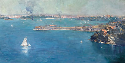 Arthur Ernest Streeton : Sydney Harbour 1907