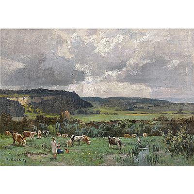 Emile Wegelin : Paysage de campagne