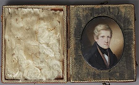 Johan Vilhelm Carl Way : Miniatyrporträtt föreställande Ståthållare Bengt von Schildt (1817-1880) enligt påskrift