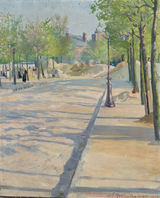 Gustaf Albert : Parkmotiv från Paris