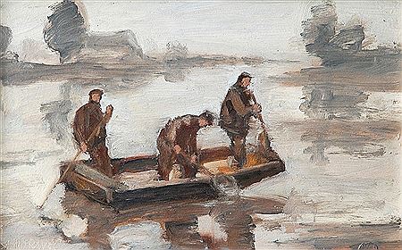 Alois Moravec : Fishermen at Blatná