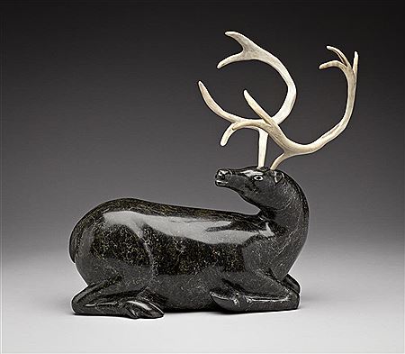 Pitseolak Niviaqsi : Kneeling Caribou