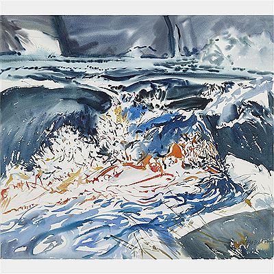 Patricia Mary Wiley (Pat) Fairhead : WATERFALL AND FRESH SNOW #1, 1991