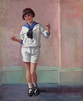 Harry John Pearson : Portrait of a girl in a sailor suit