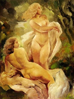 Maurice Callewaert : Deux baigneuses