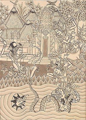 Dewa Nyoman Leper : 'Scene from Ramayana'