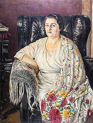 Nikolai Alexandrovich Benois : Portrait of the opera singer Nadezhda Andreevna Obukhova