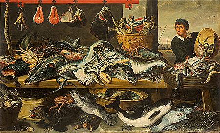 Frans Snyders : The fishmonger stall