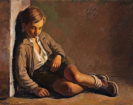 Enrique Porta Maestre : Boy Sitting