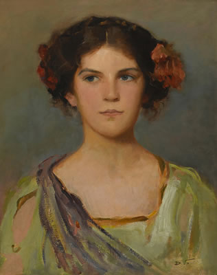 Douglas Volk : Portrait of the Artist's Daughter Marion Volk