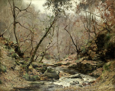 J A Henderson Tarbet : A woodland burn