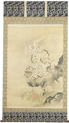 Kano Tsunenobu : A large Kakejiku (vertical hanging scroll)