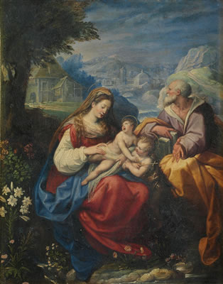 Jacopo Zucchi : The Holy Family with the Infant Saint John the Baptist