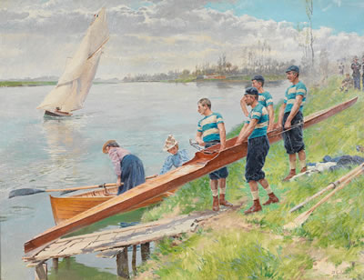 Ferdinand Joseph Gueldry : Launching the boat