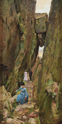 Ivar Nyberg : SCENE FROM KUNGSKLYFTAN (KING'S GORGE), FJÄLLBACKA ON THE WEST COAST OF SWEDEN