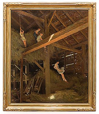 Victor Coleman Anderson : “Barn Swallow – Children Playing in Hay Loft”