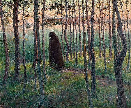 Henri Rul : Silhouette dans un sous-bois