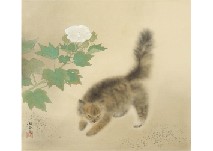 Kansetsu Hashimoto : Flower with kitten