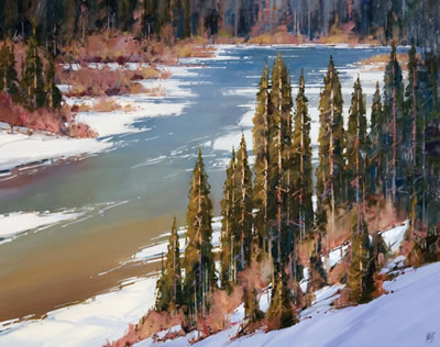 David Mayer : The Snake River in Winter