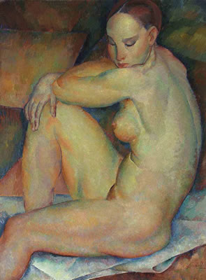 Georges Artemoff : Seated nude