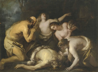 Orazio Ferrari : Adam and Eve mourning the death of Abel (?) or The Death of Phaeton