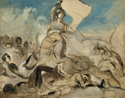 Eugene (Ferdinand Victor) Delacroix : Le 28 juillet – la liberté guidant le peuple, 1830