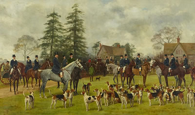 George Goodwin Kilburne I : The Beaufort Meeting at Frocester,1904