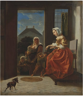 Frans Van Mieris II : L'aumône