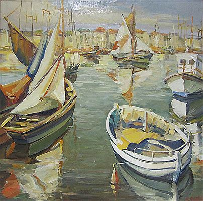 Michael Slutsker : Boats in the Harbour