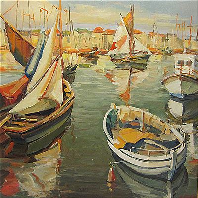 Michael Slutsker : Boats in the Harbour