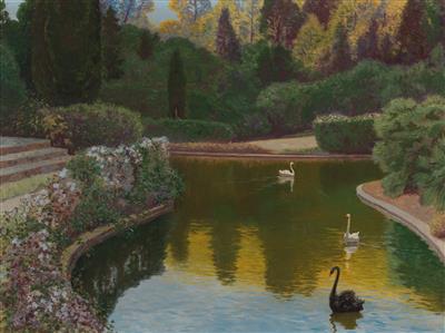 Karl Hofmann : Pond at Miramare