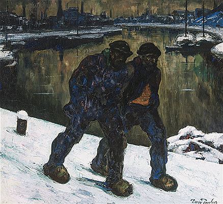 Pierre Paulus : Deux hommes sur le quai (ca. 1921)