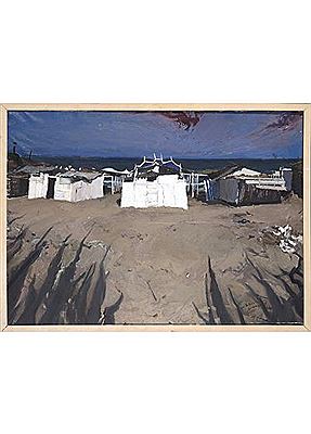 Juan (Berenguer) Ribera : Barracas de la Playa. 1956