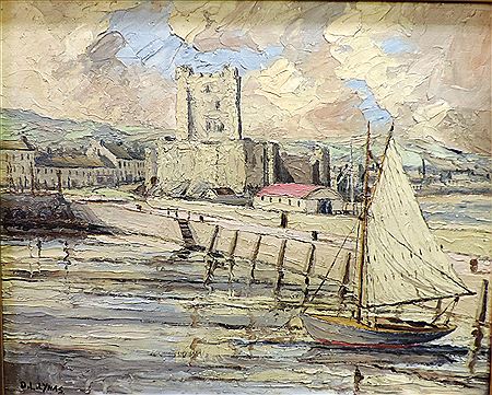 Dante Lynas : ''Carrickfergus Castle, with Village and Harbour,''