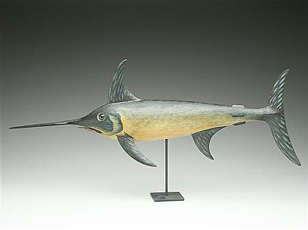 Byron Bruffee : Wooden carving of a marlin