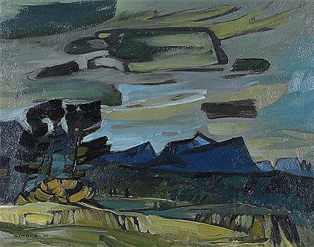 Luke Lindoe : FOOTHILLS EVENING; 1950