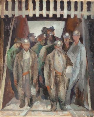 Iver Rose : Coal Miners in Elevator