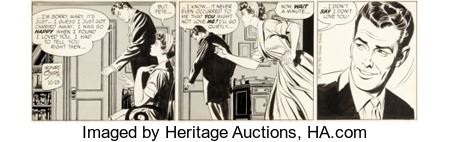 Leonard Starr : Leonard Starr On Stage Daily Comic Strip Original Art dated 10-29-57 (Chicago Tribune, 1957)