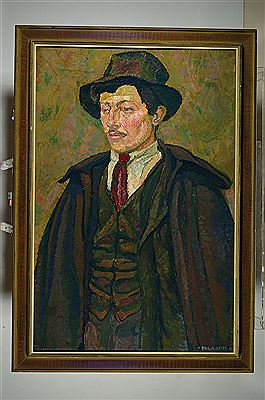 Paul Donze : Portrait of a man with hat