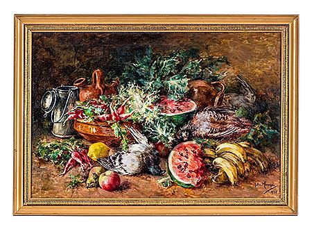 Julia Alcayde Y Montoya : Nature morte aux fruits