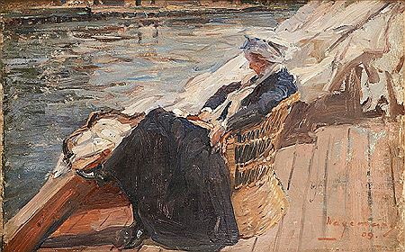 Maurice Wagemans : La lecture sur le pont.