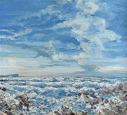 Gerald Walby : ROCKS & WAVES ON THE ANTRIM COAST