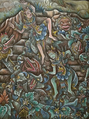 Dewa Nyoman Leper : Mythological Scene