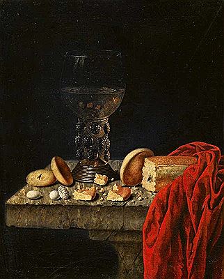 Georg Hainz : Still Life with Sweetmeats and a Rummer